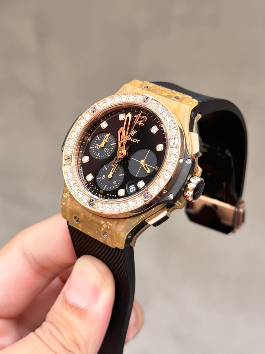 Đồng Hồ Hublot Bigbang 41mm Linen Gold Limited 200pcs