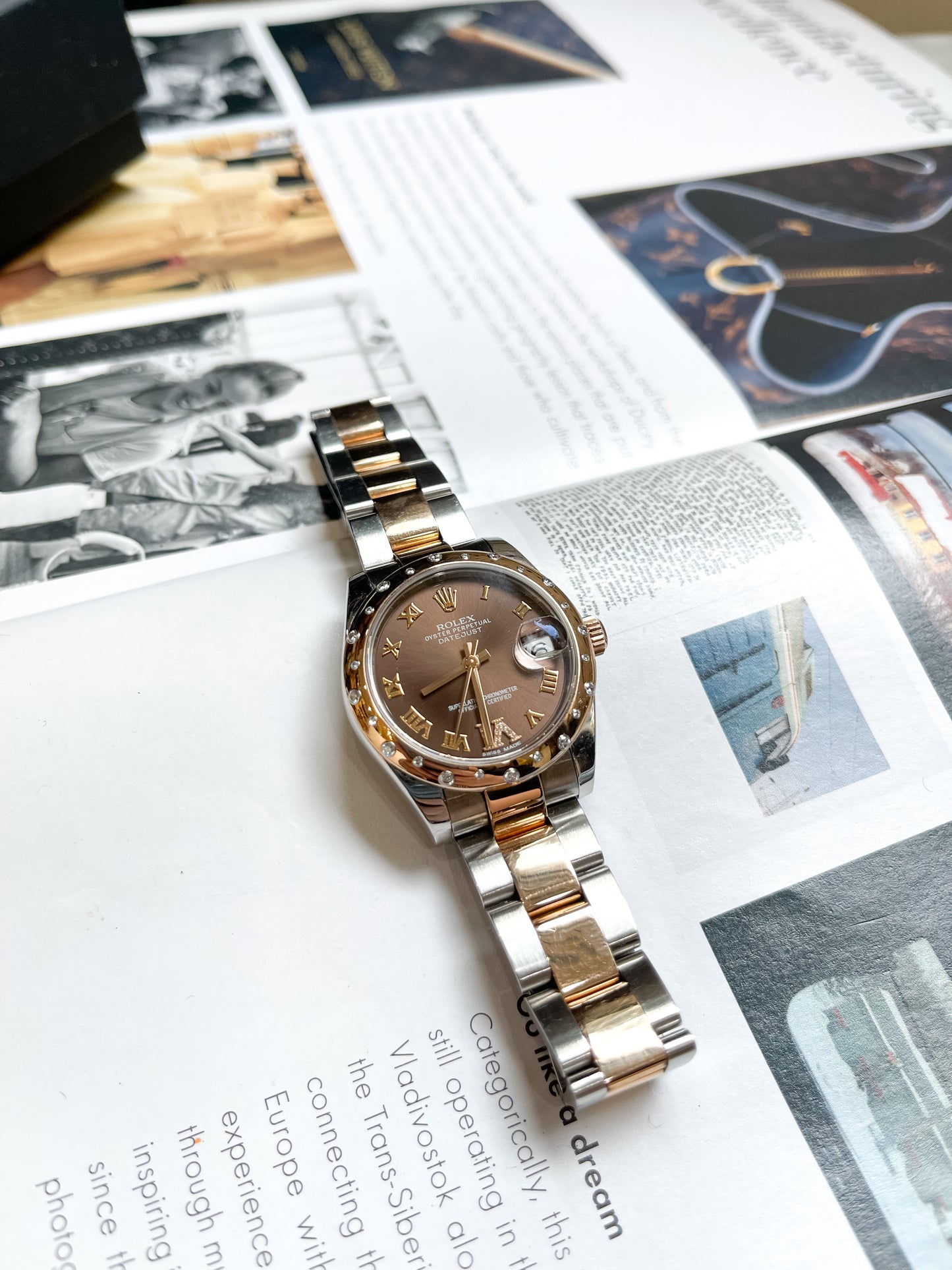 Rolex DateJust 31mm mặt số nâu