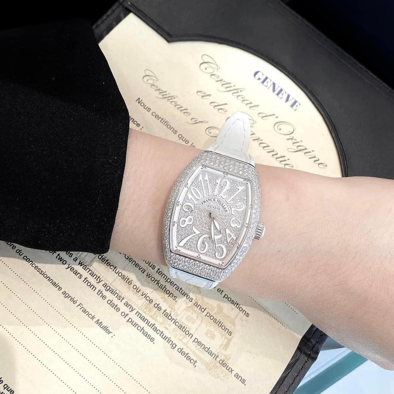 A Franck Muller V32 Custom Diamond Watch