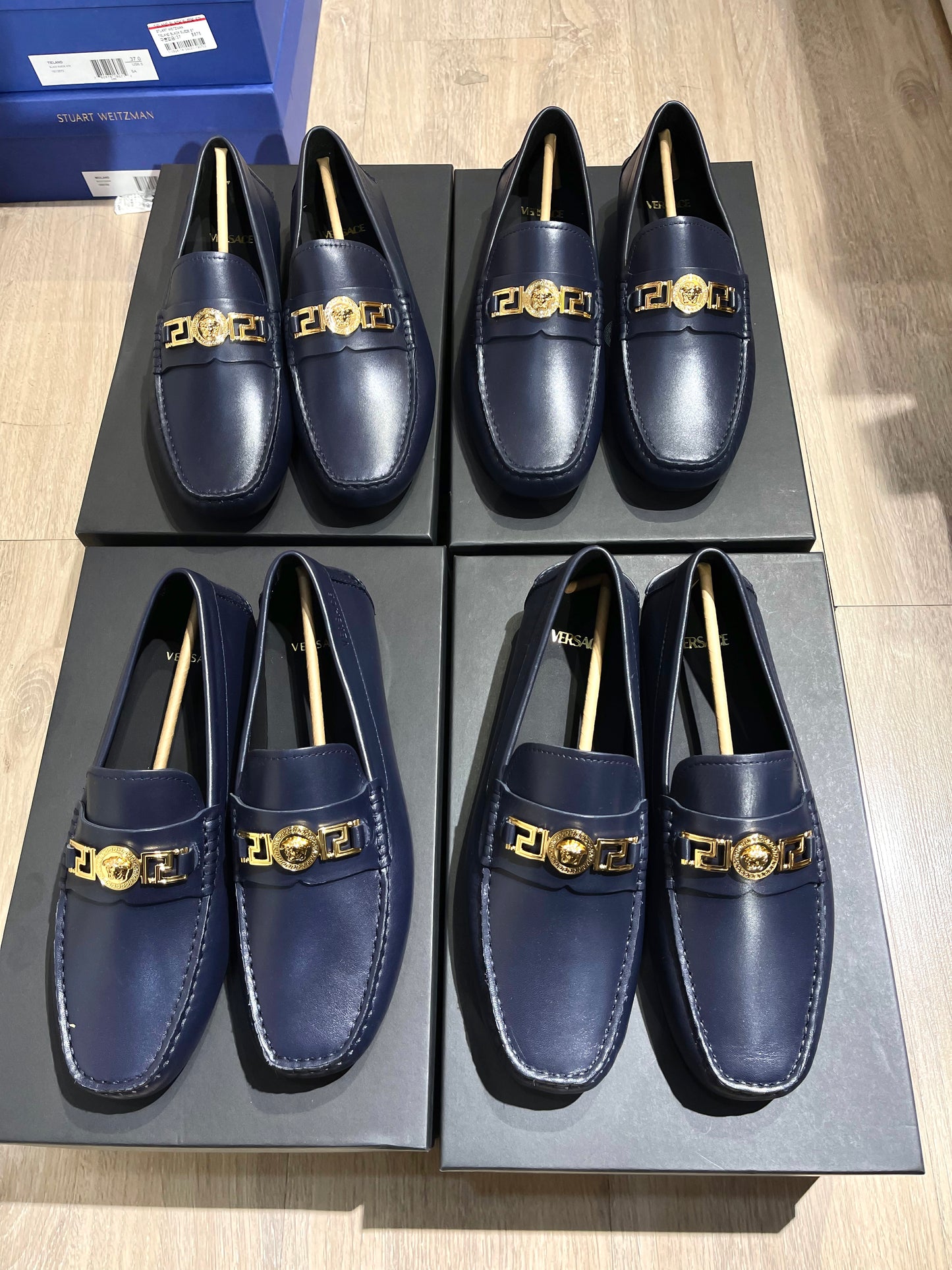 Giày Versace Nam New Xanh Size 41