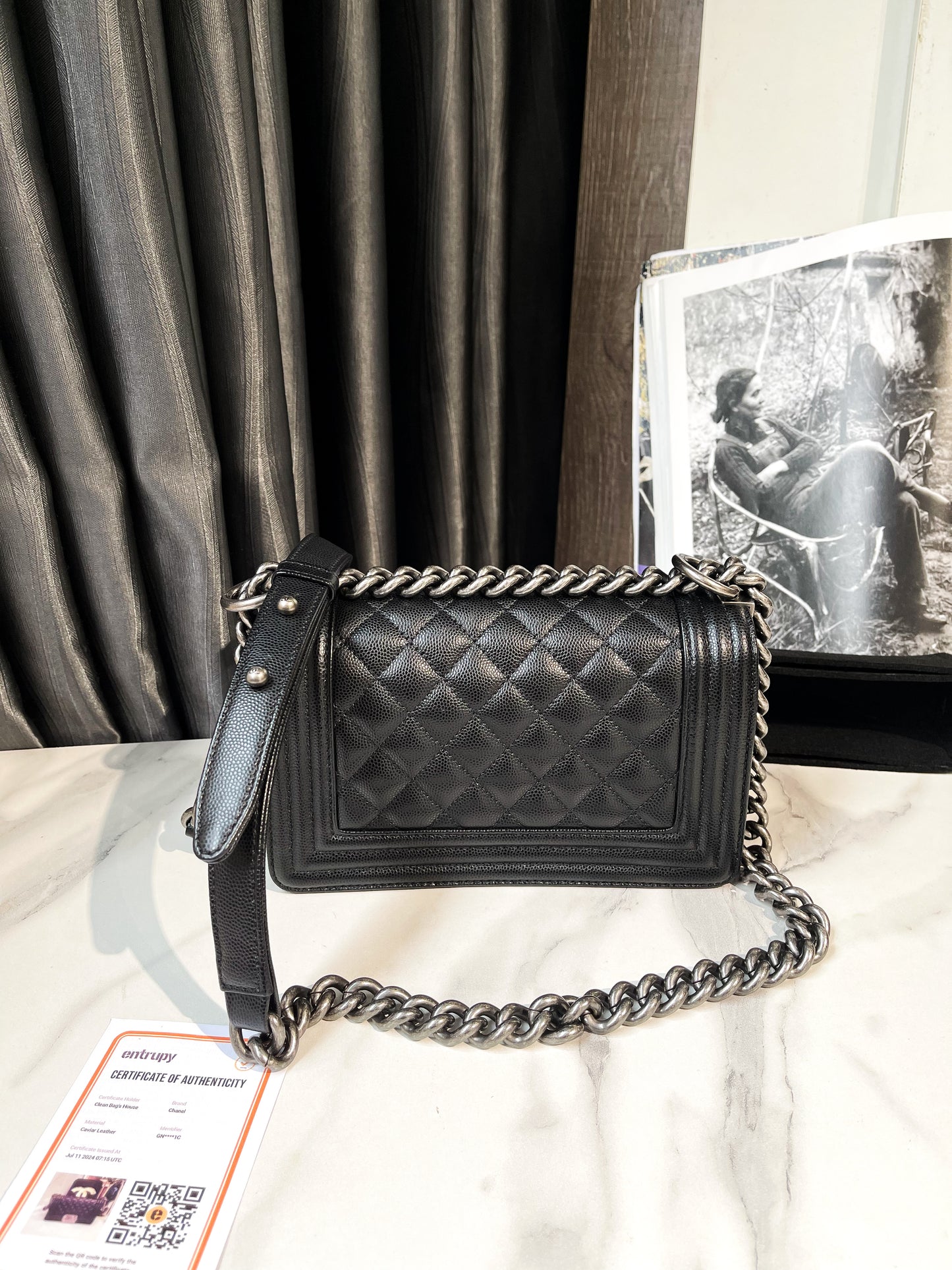 Chanel Boy S Đen Caviar