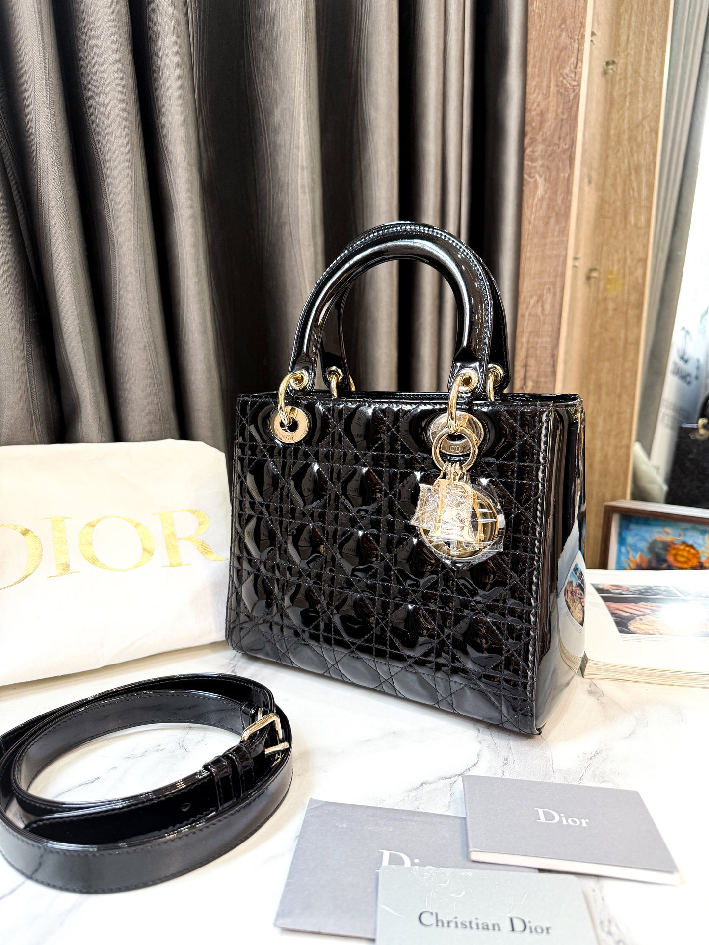 A A Dior Lady Size M Da Bóng