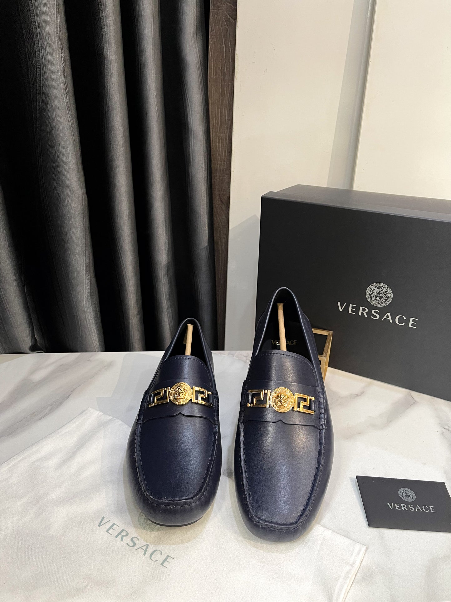 Giày Versace Nam New Xanh Size 41
