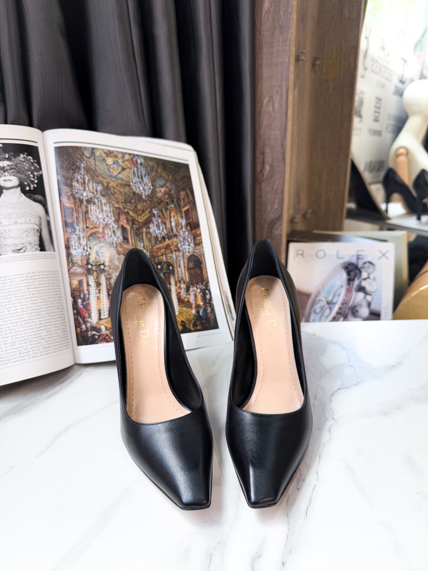 Giày Cao Gót Dior Size 37.5 Đen