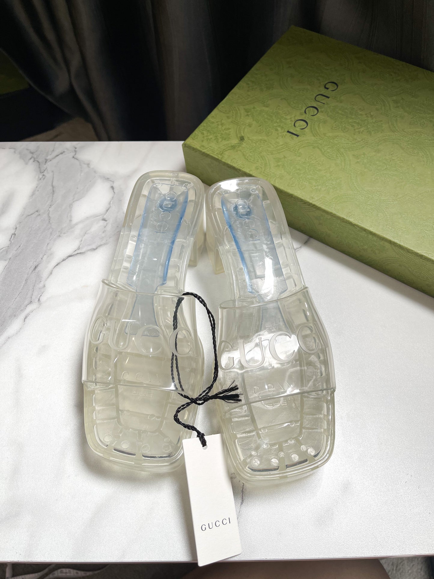Gucci Clear Plastic Sandals