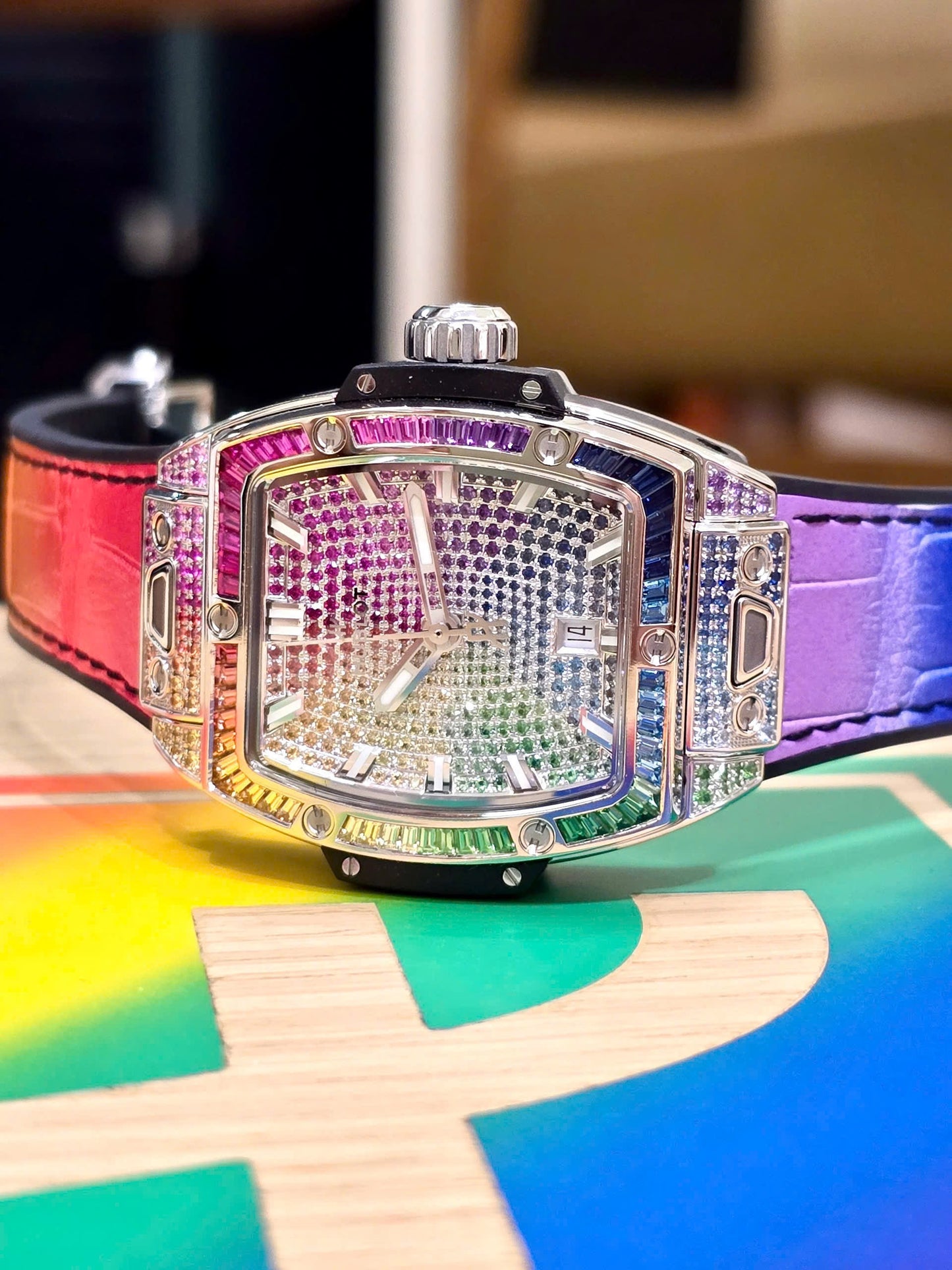 Đồng Hồ Hublot Spirit Of Bigbang Rainbow Steel 32mm