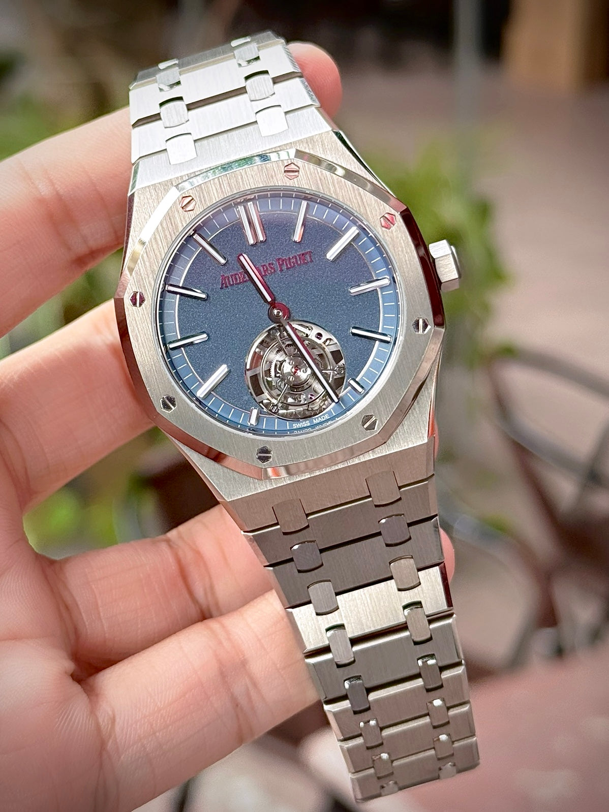Đồng Hồ Audemars Piguet 26730Ti Tourbillion 41mm Blue Dial