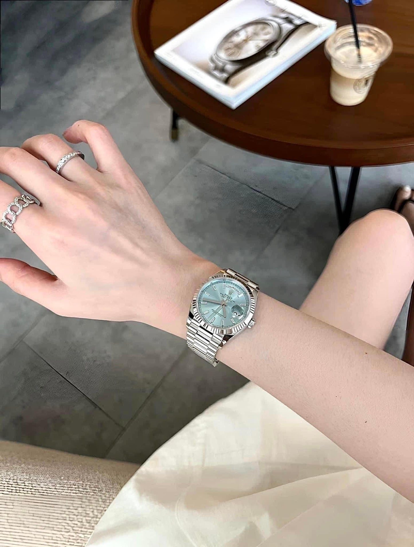 Đồng Hồ Rolex Day-Date 228236 Ice Blue