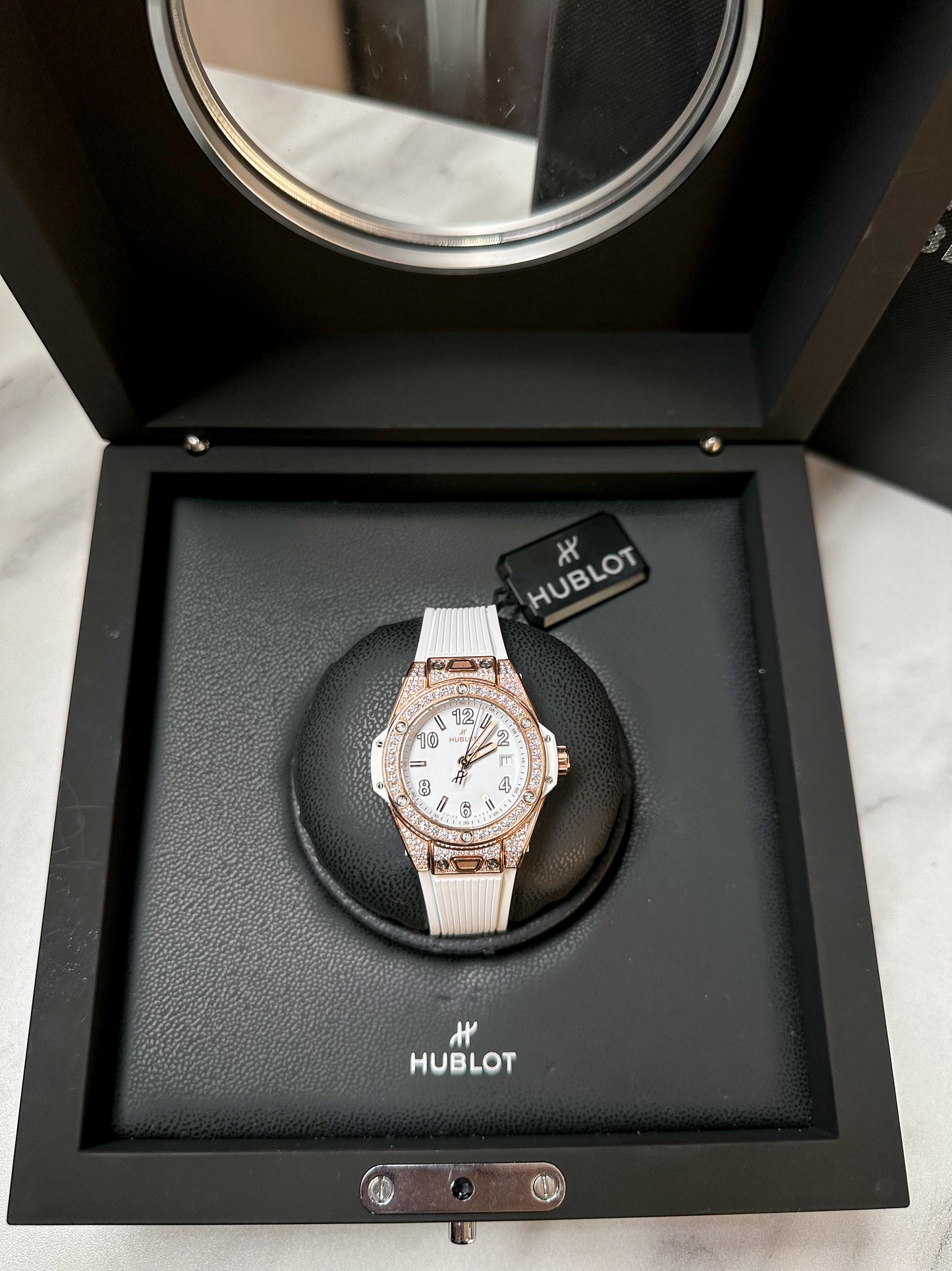 Đồng Hồ Hublot OneClick 33mm KingGold Diamond Pave