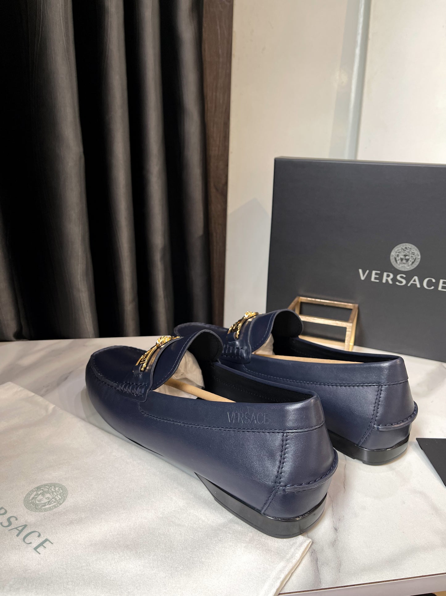 Giày Versace Nam New Xanh Size 41