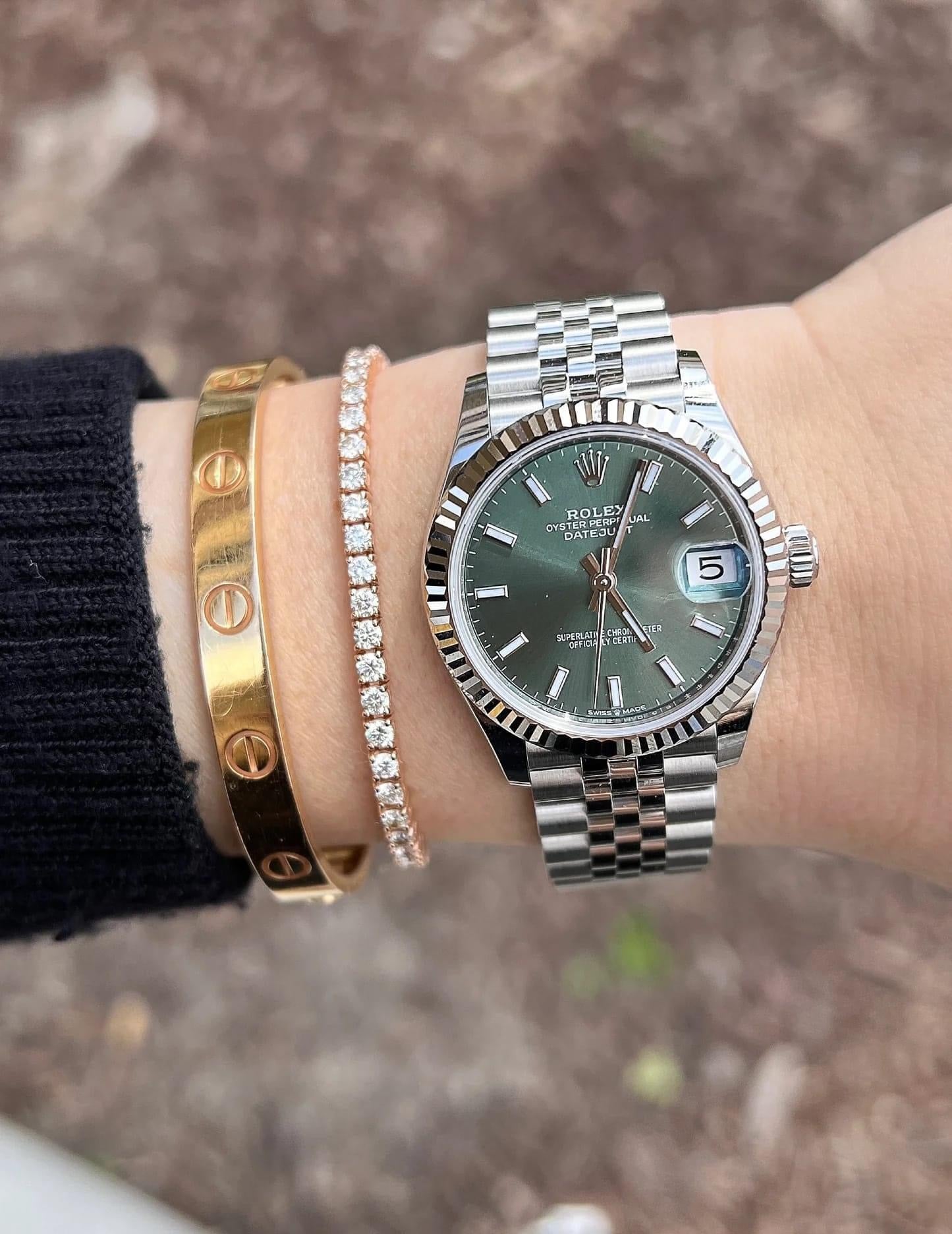 Đồng Hồ Rolex DateJust 278274 Mint Green 31mm