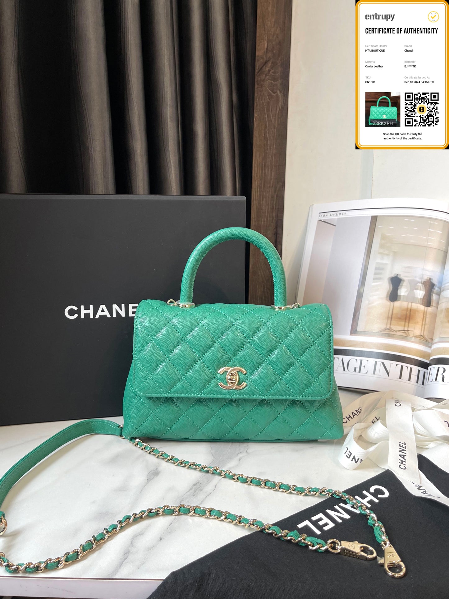 Chanel Coco 9.5 Xanh