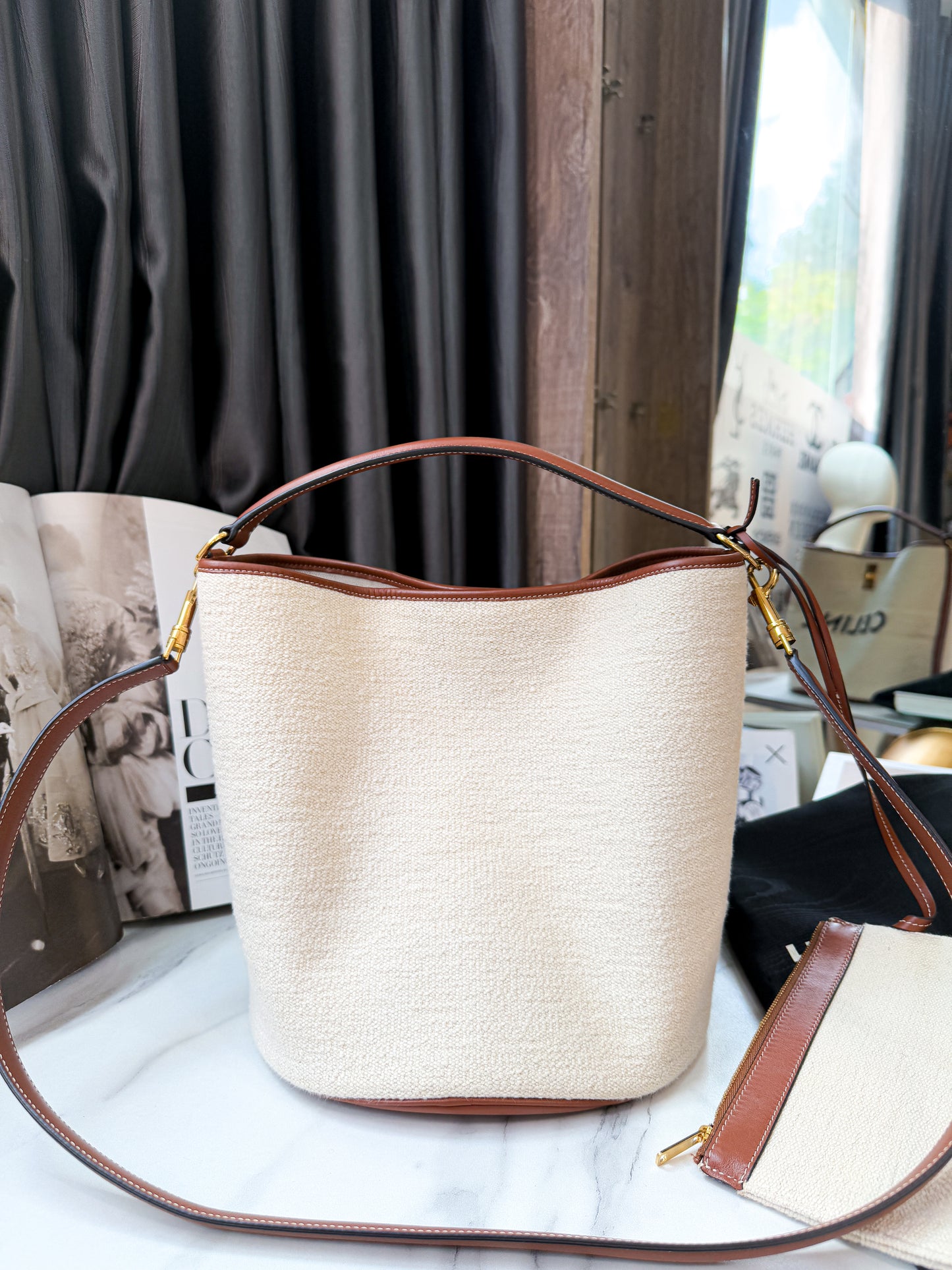 Celine Bucket + Clutch