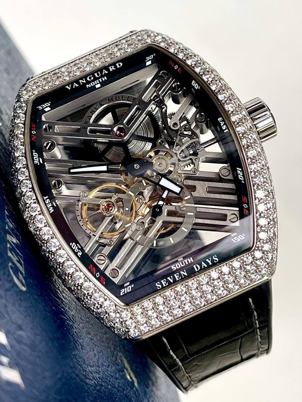 Franck Muller V45 Skeleton White Gold Diamond
