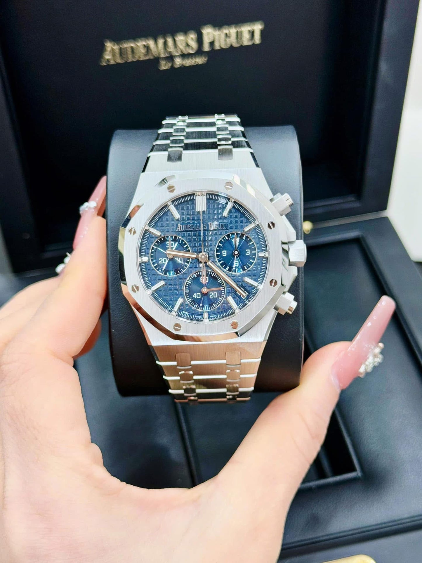 Đồng Hồ Audemars Piguet Royal Oak 26240ST 41mm Blue Dial