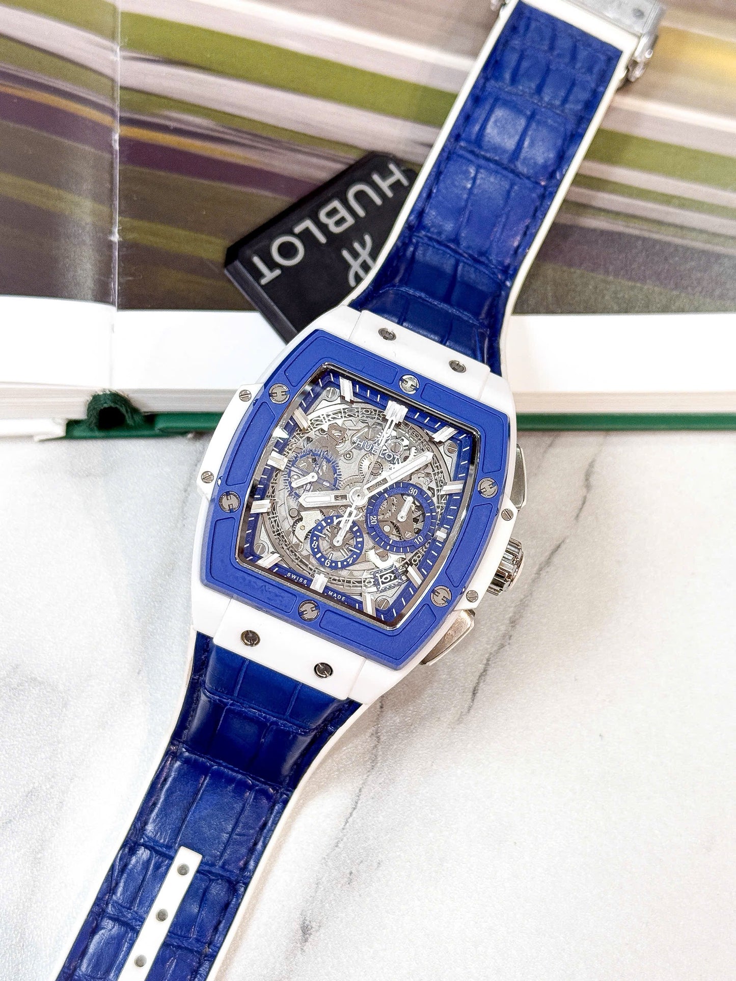 Đồng Hồ Hublot Spirit Of Bigbang White Blue Ceramic 42mm Limited 20pcs