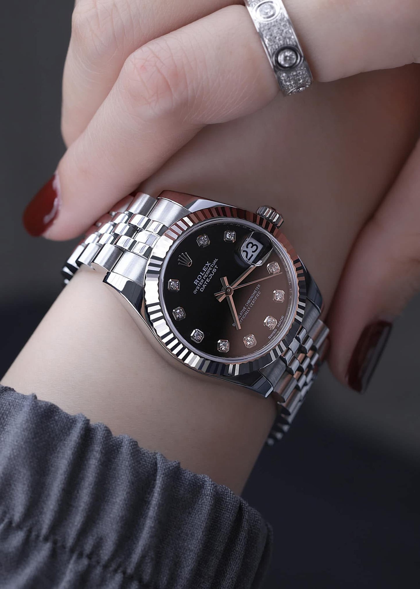 Đồng Hồ Rolex Datejust 178274 size 31mm Dial Black