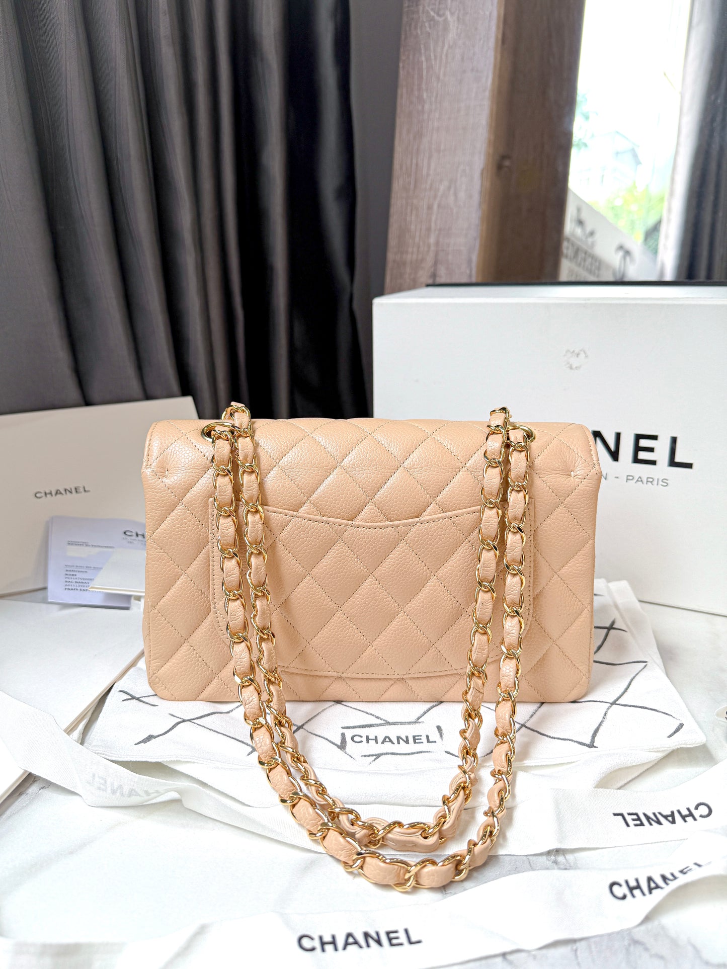 Chanel Classic Size S Begie