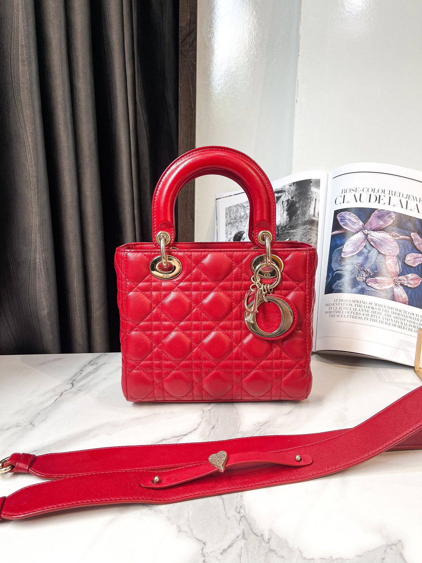 Dior Lady Size Small Đỏ