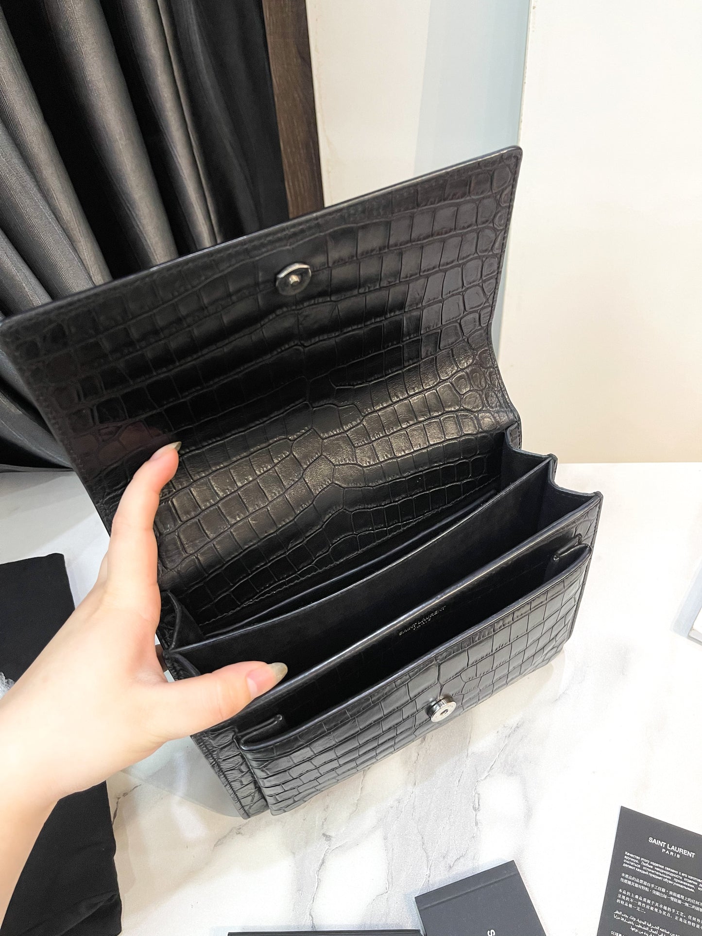 YSL Sunset Croc Size 22