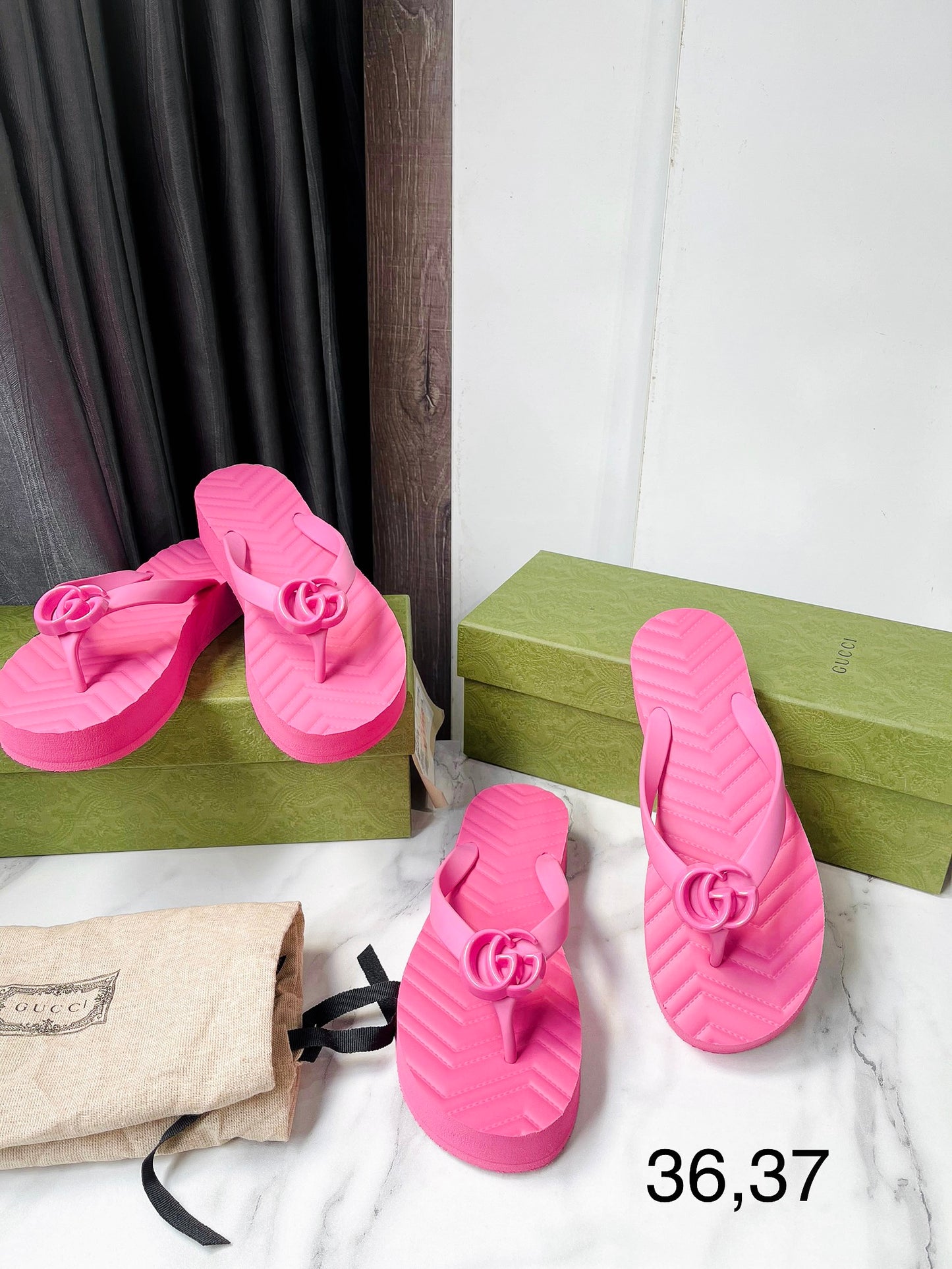 Xỏ Ngón Gucci Hồng New Size 36- 37