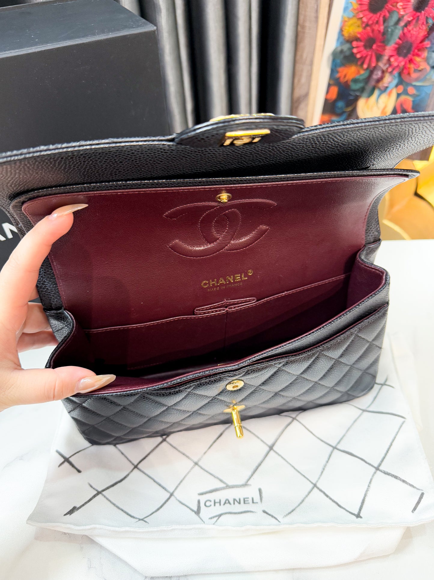 Chanel Classic M Caviar