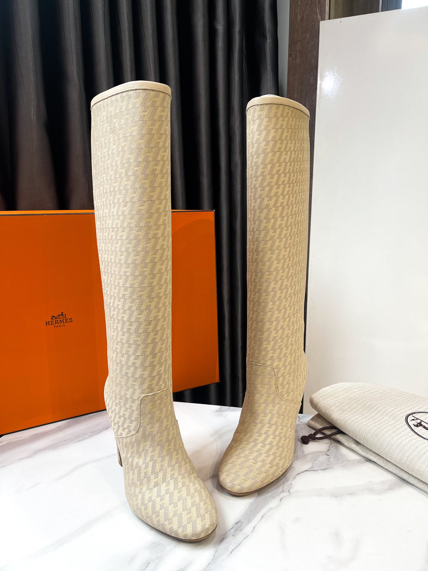 Boot Hermes Cao Cổ