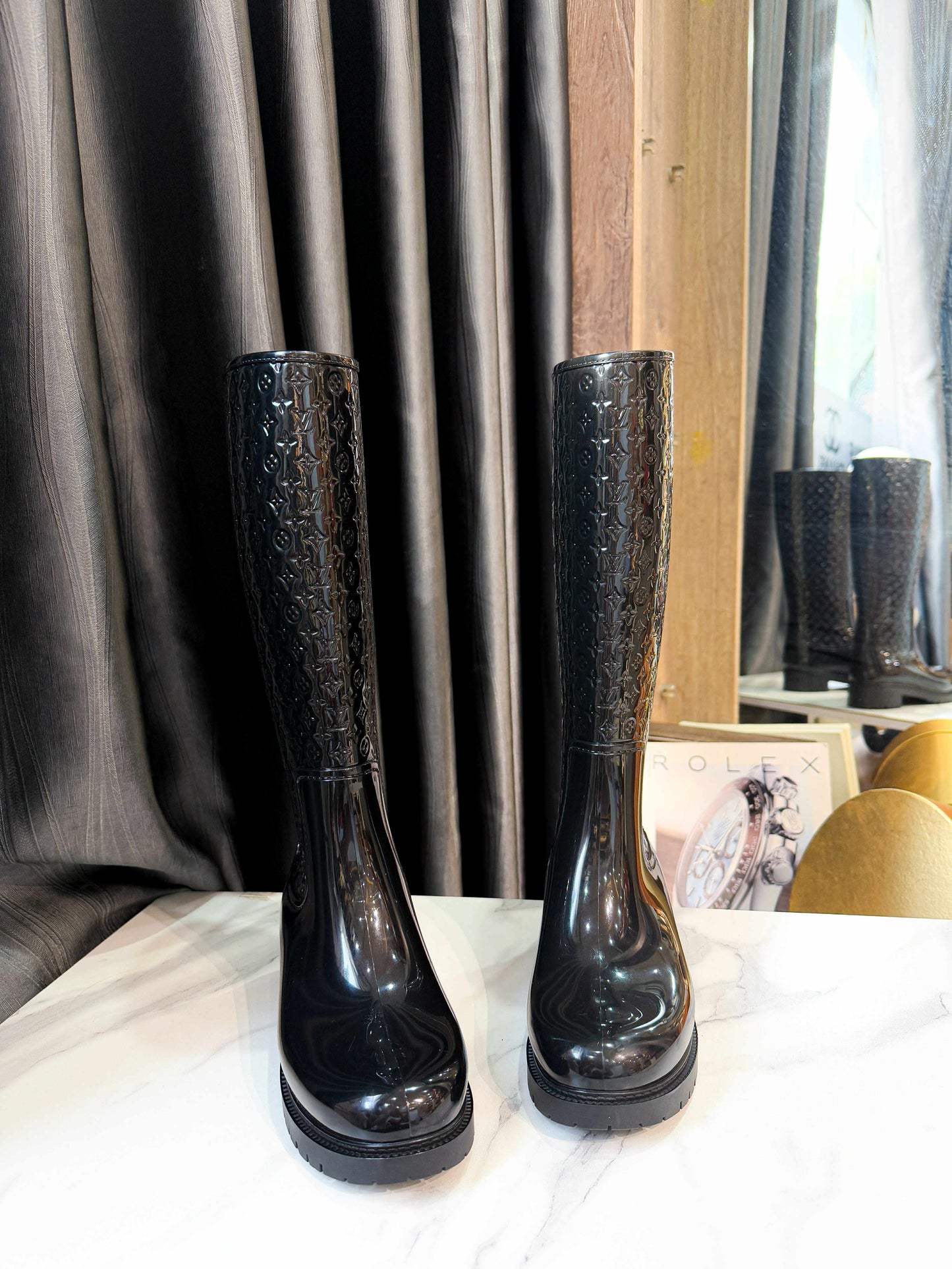 Boot LV Rubber Size 38 Đen