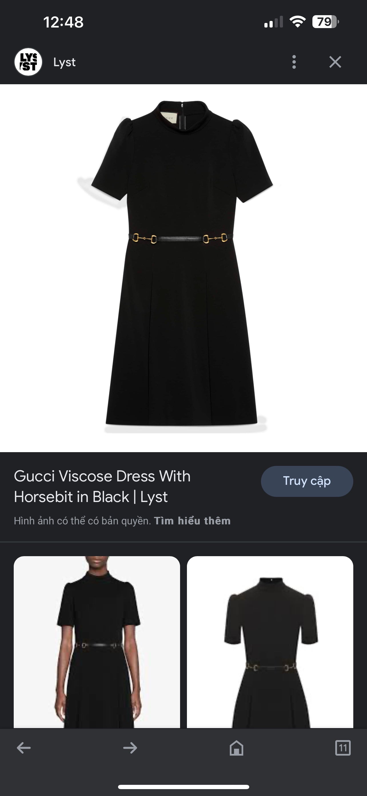 Gucci Belt Black Dress