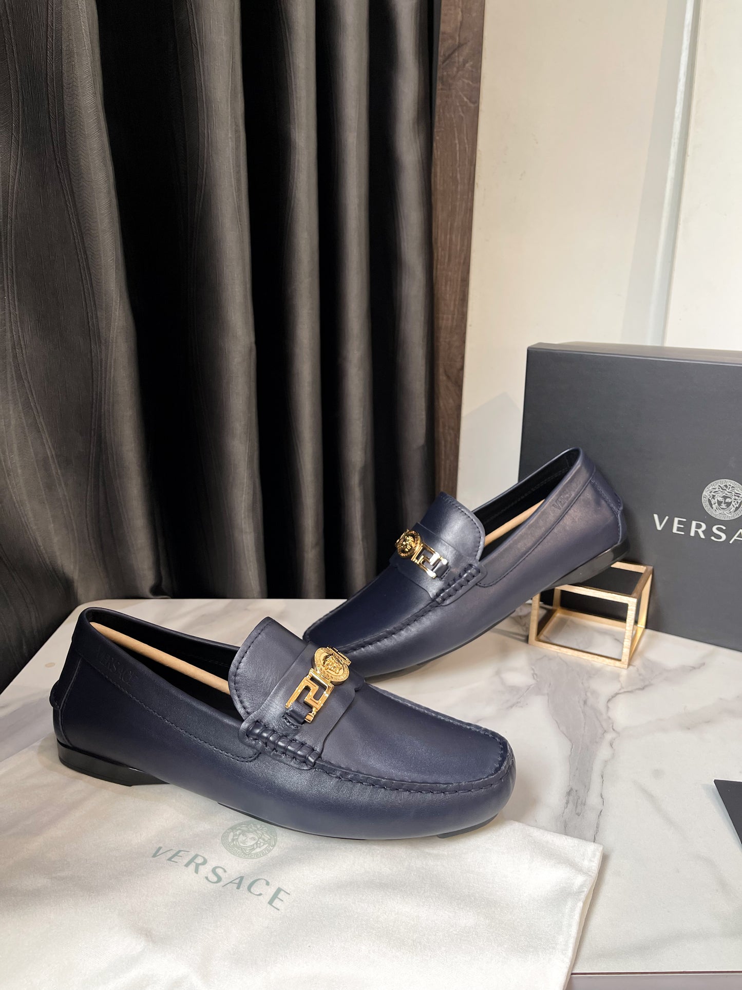 Giày Versace Nam New Xanh Size 41