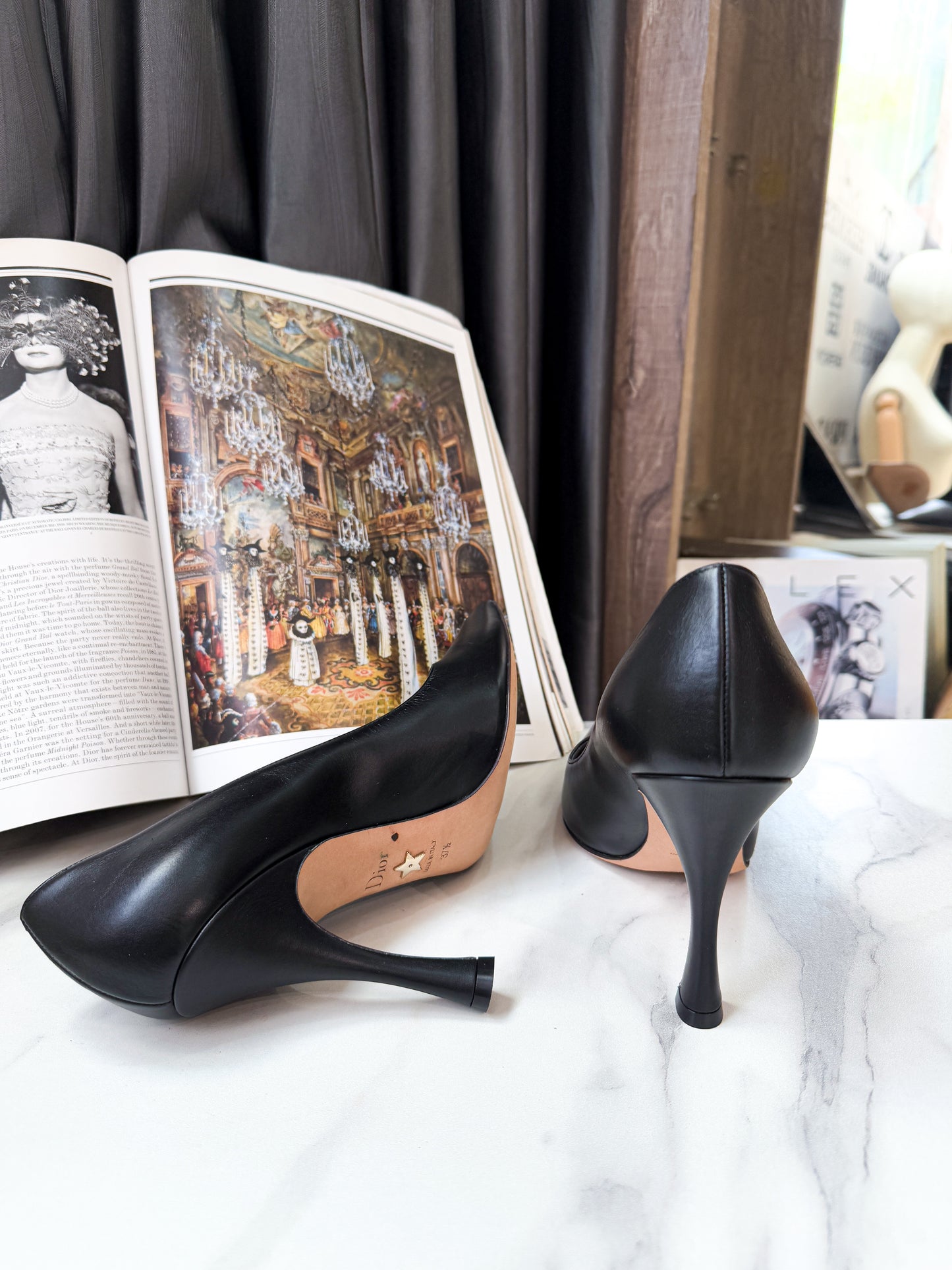 Giày Cao Gót Dior Size 37.5 Đen