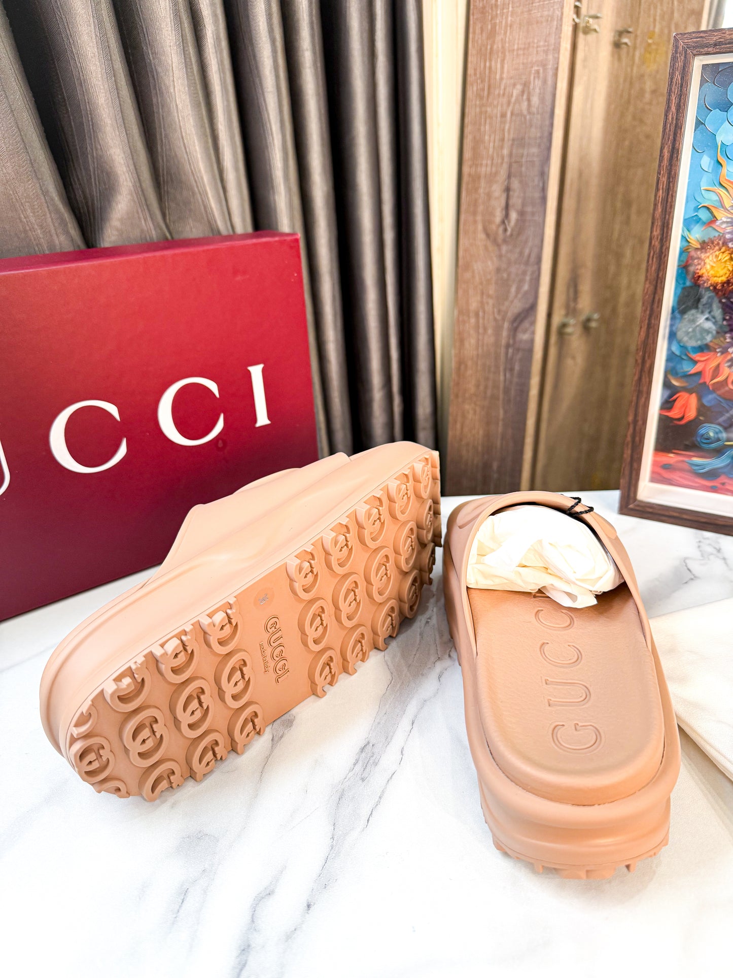 Dép Gucci Nude New Size 36