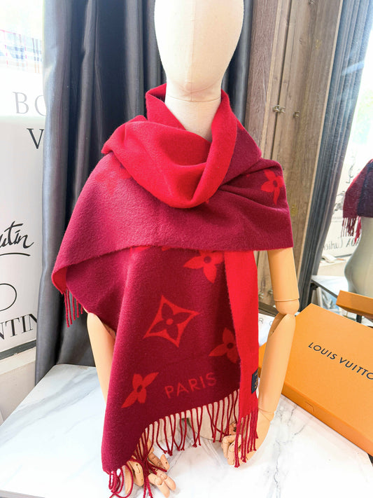 Khăn LV Cashmere Đỏ 15/6