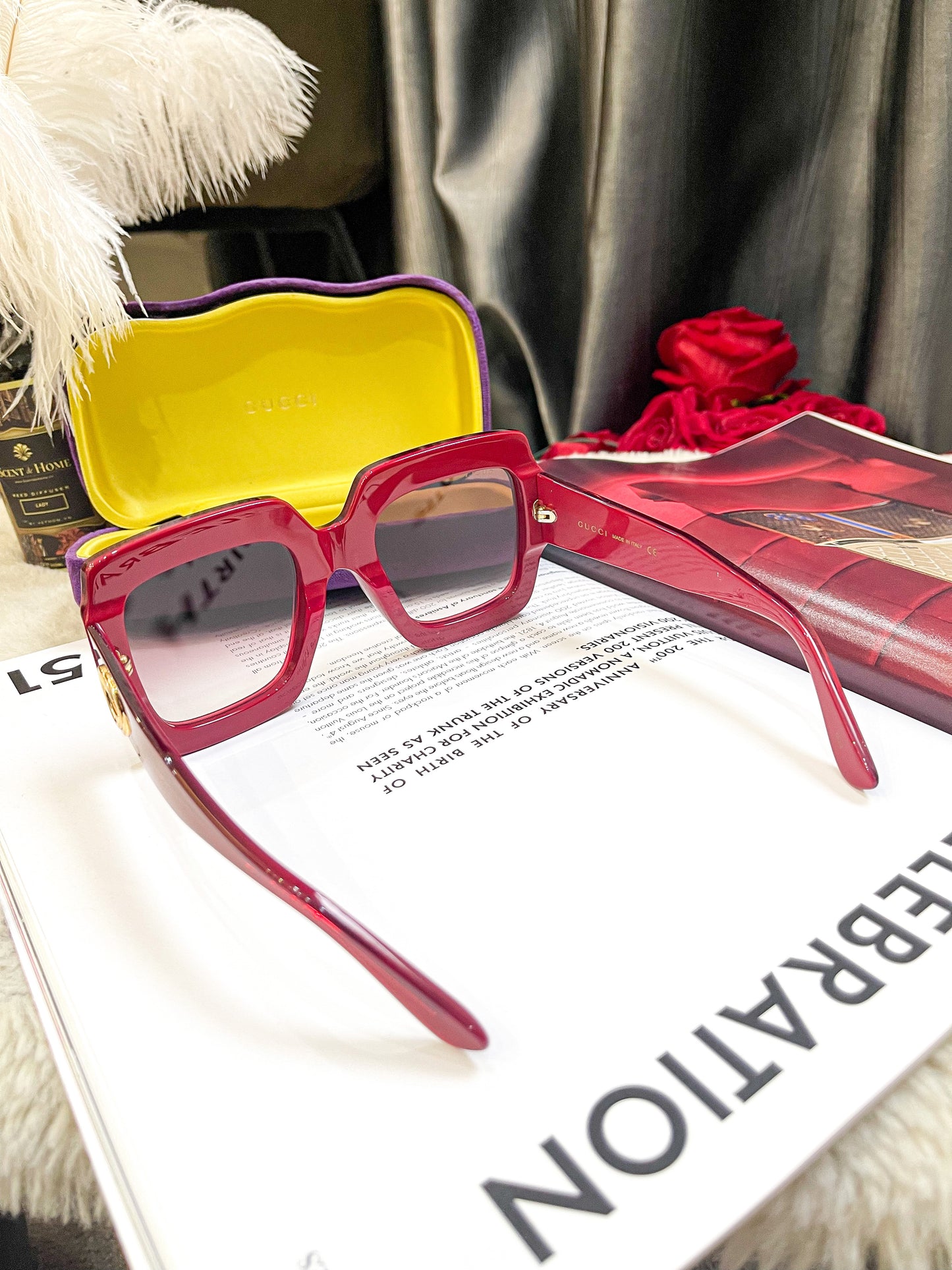 Gucci Red Glasses