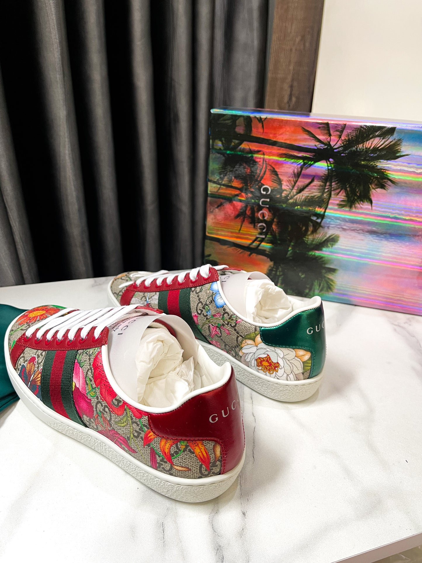 Gucci Shoes with Flowers