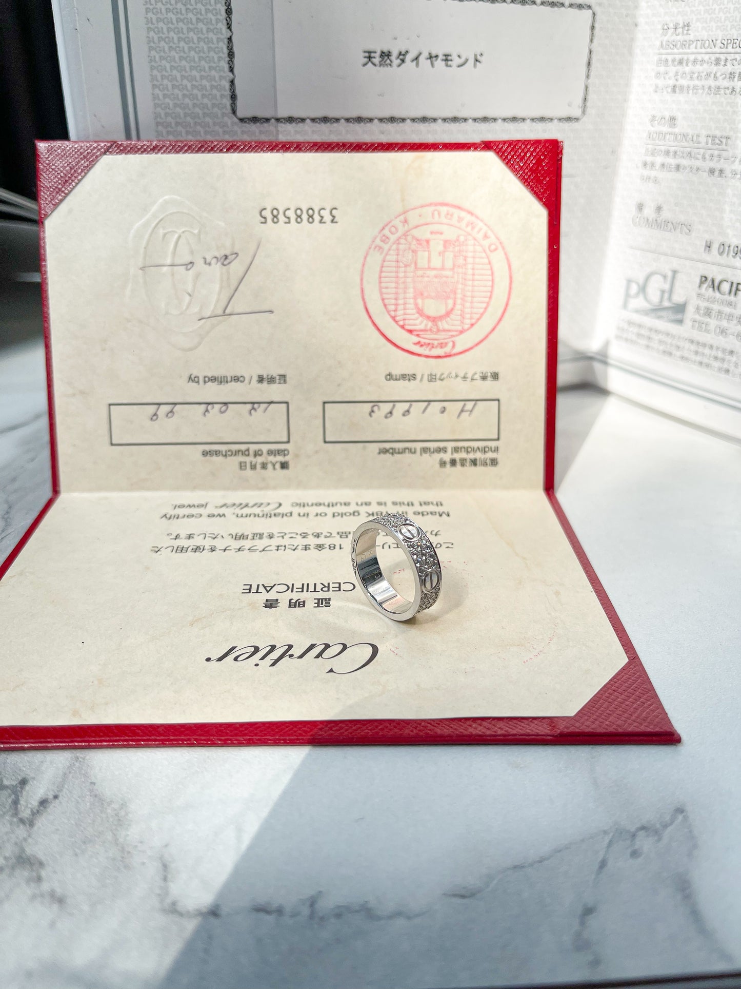 Nhẫn Cartier Full Kim Cương Size 51