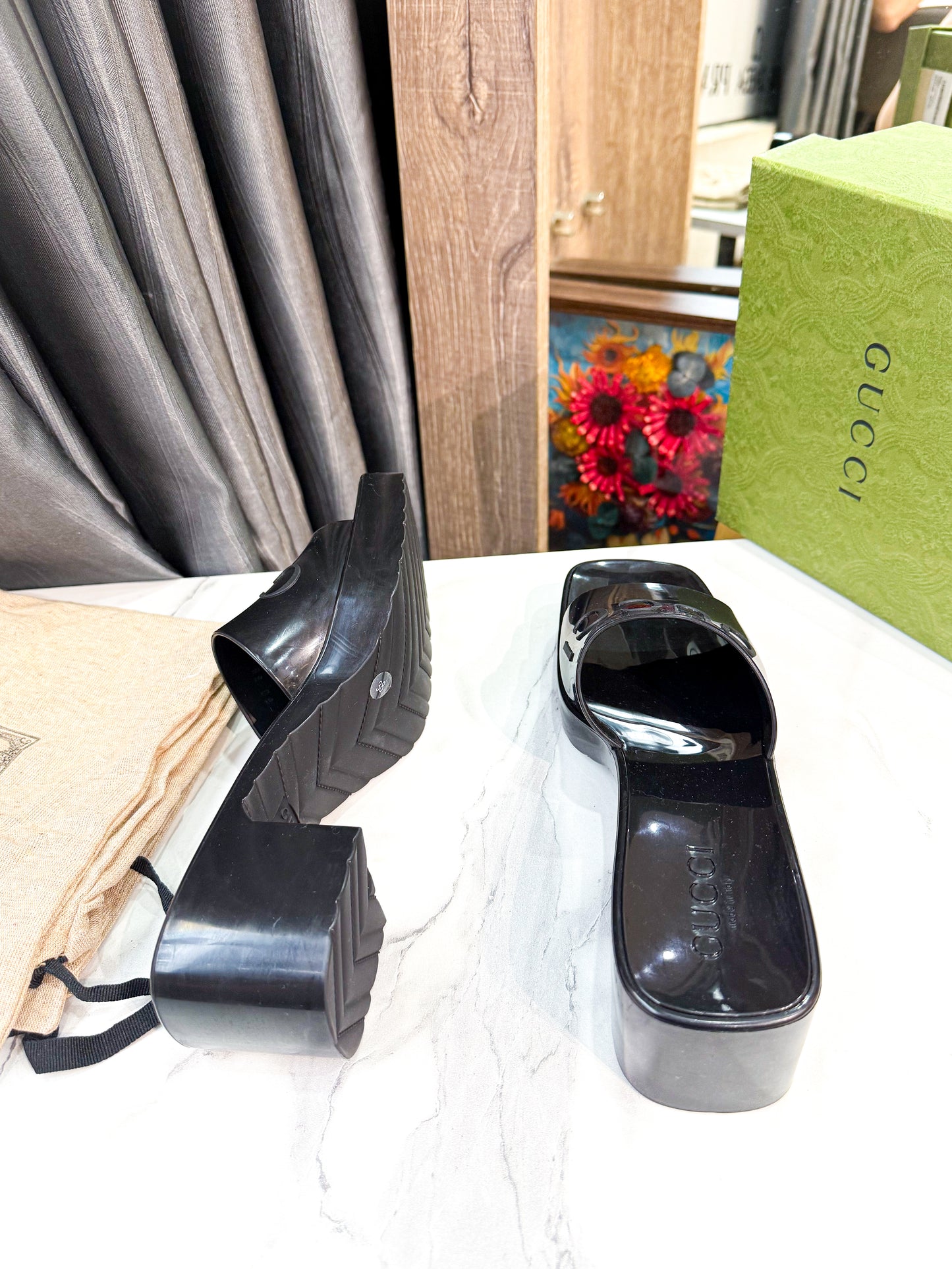 Dép Gucci Nhựa New Size 38