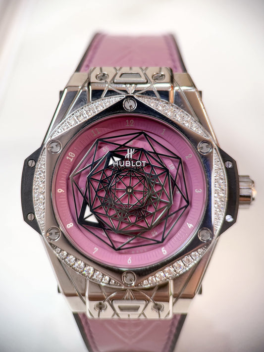 Đồng Hồ Hublot Sang Bleu 39mm Pink