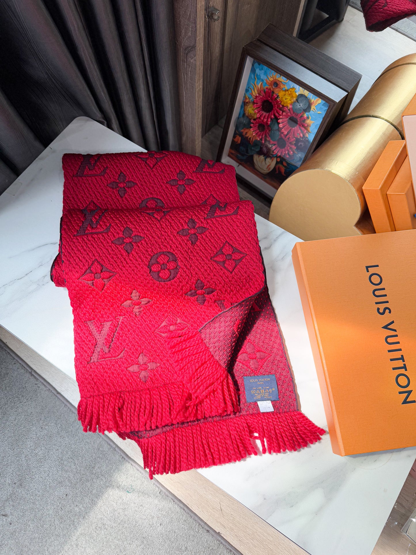 Khăn LV Len Đỏ 7/3