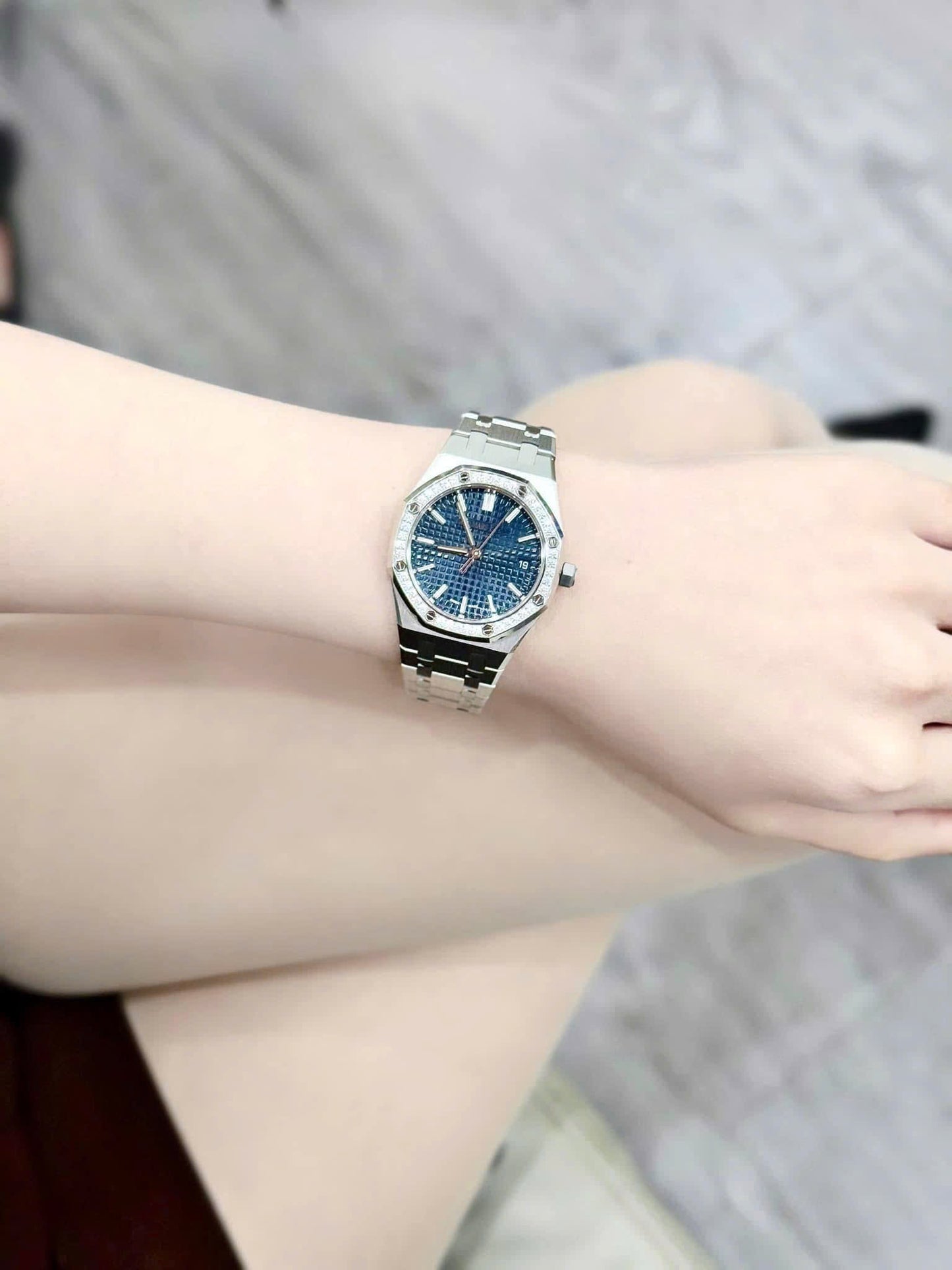Đồng Hồ Audemars Piguet Royal Oak 77451ST Diamond Blue