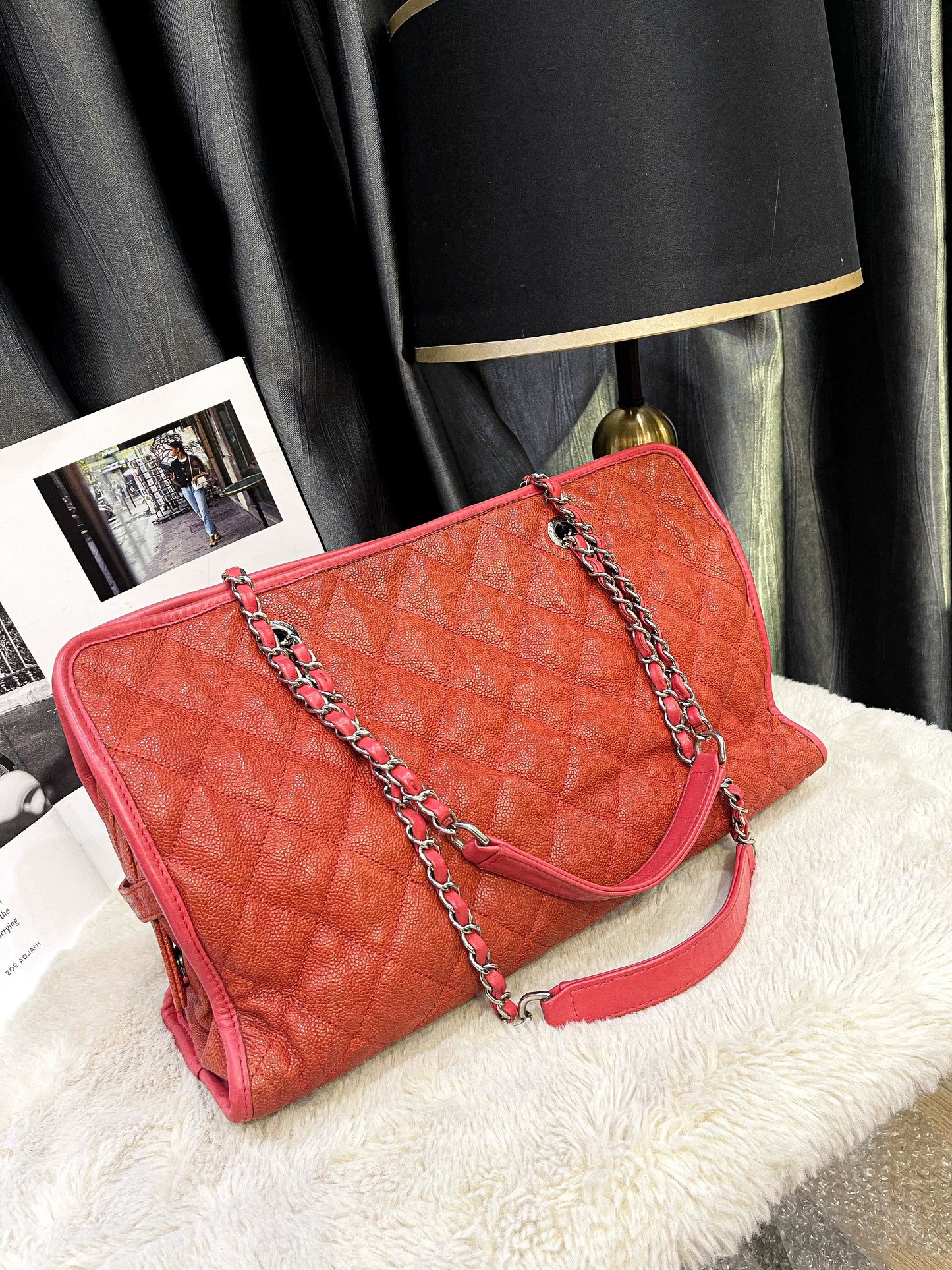 Handbag Chanel Caviar Orange