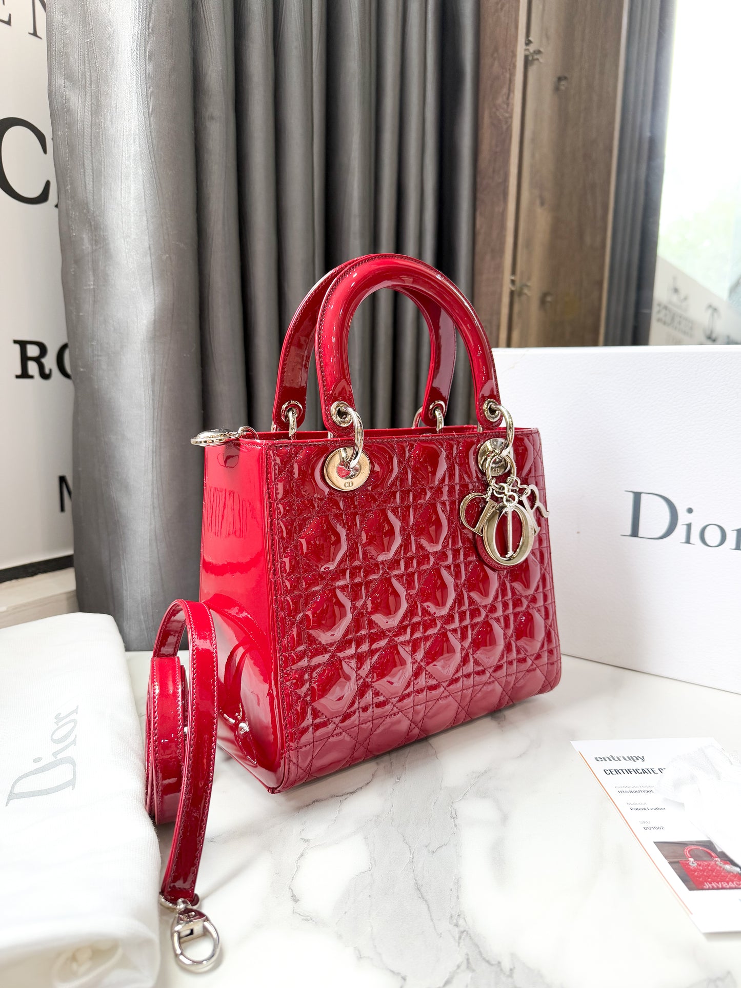 Dior Lady Size M Đỏ