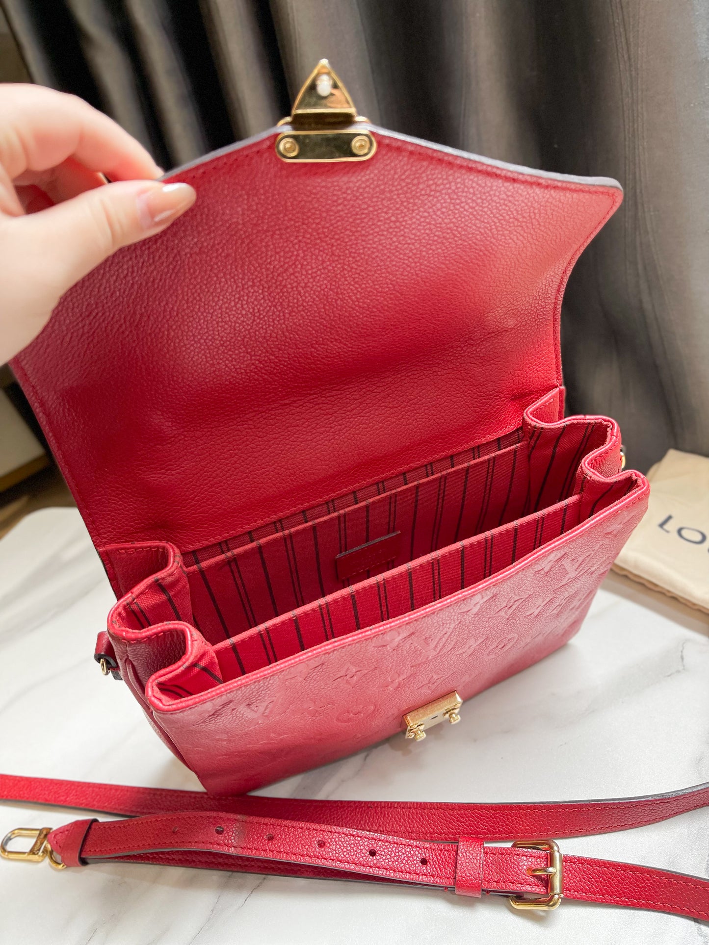 Metis Red Calfskin