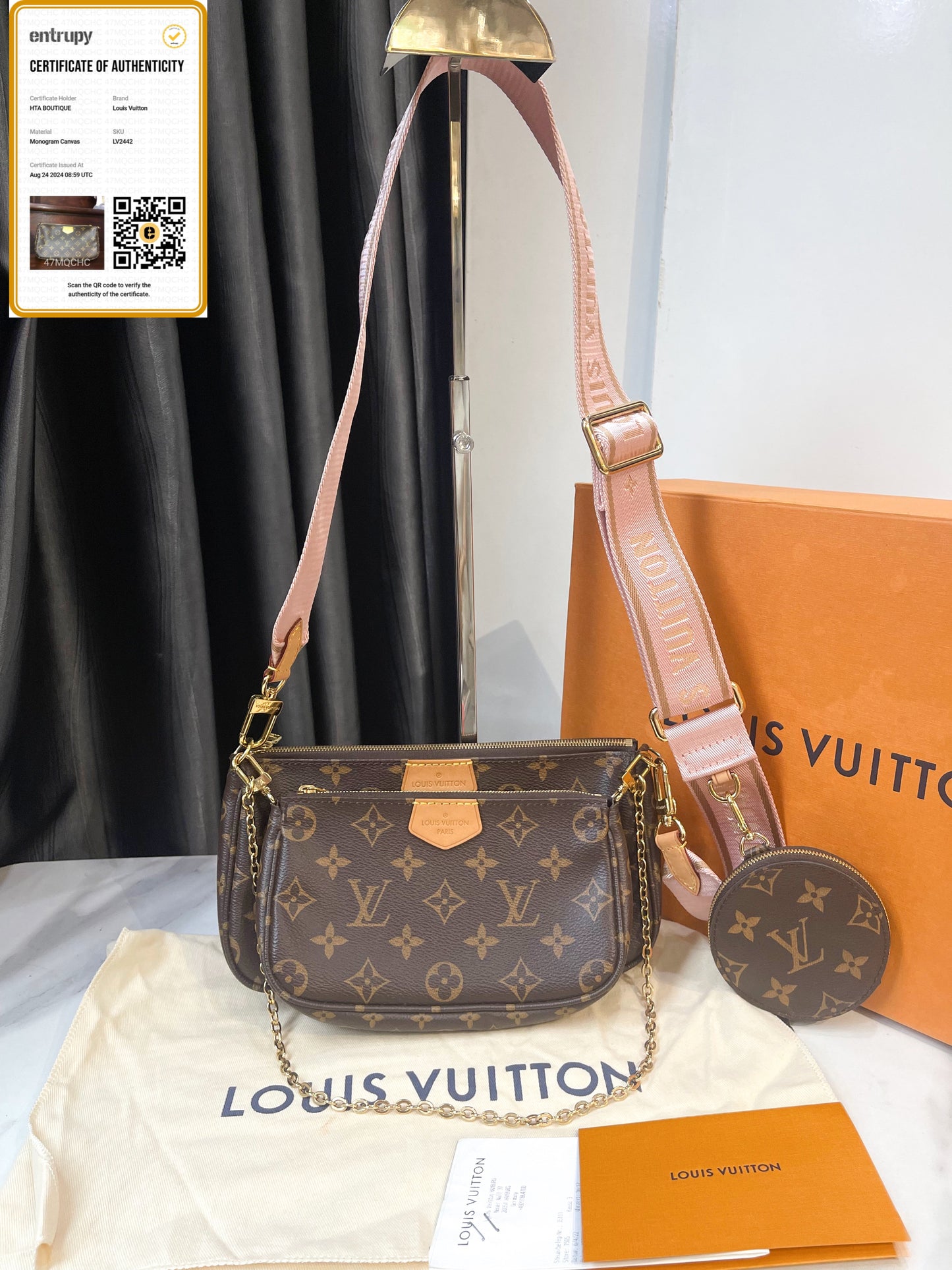 LV Set Multi Strap Hồng