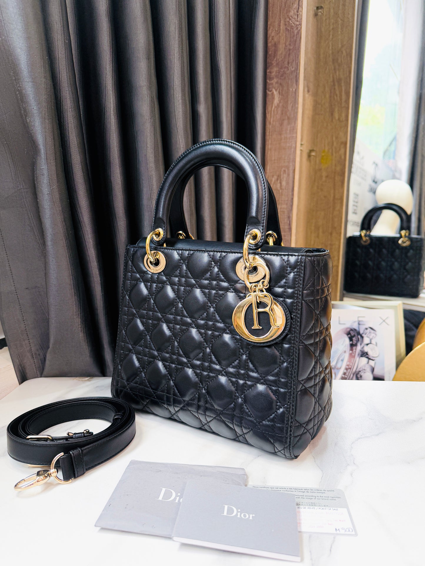 A A Dior Lady Đen M