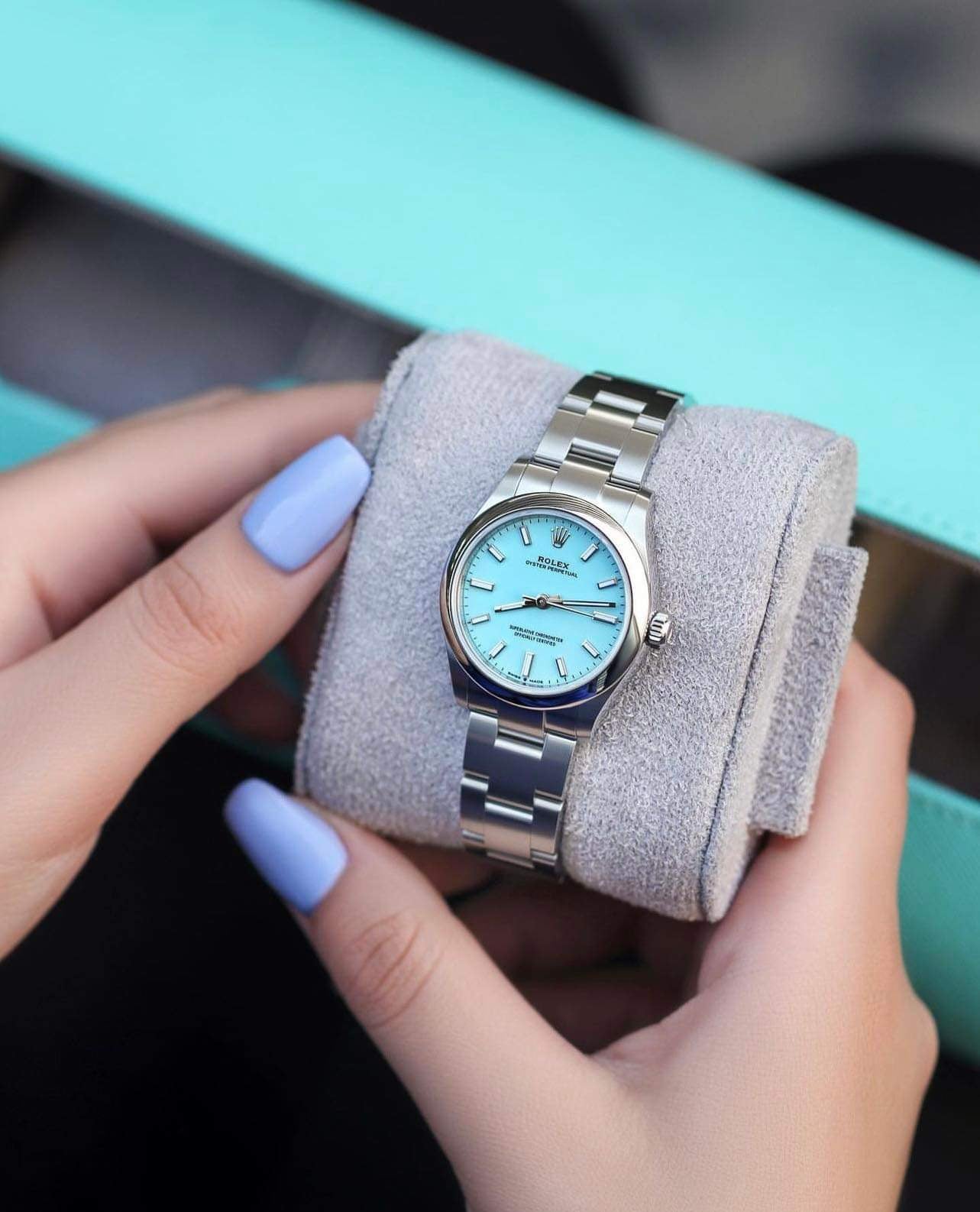 Đồng Hồ Rolex Oyster Perpetual 277200 Tiffany Blue Index 31mm