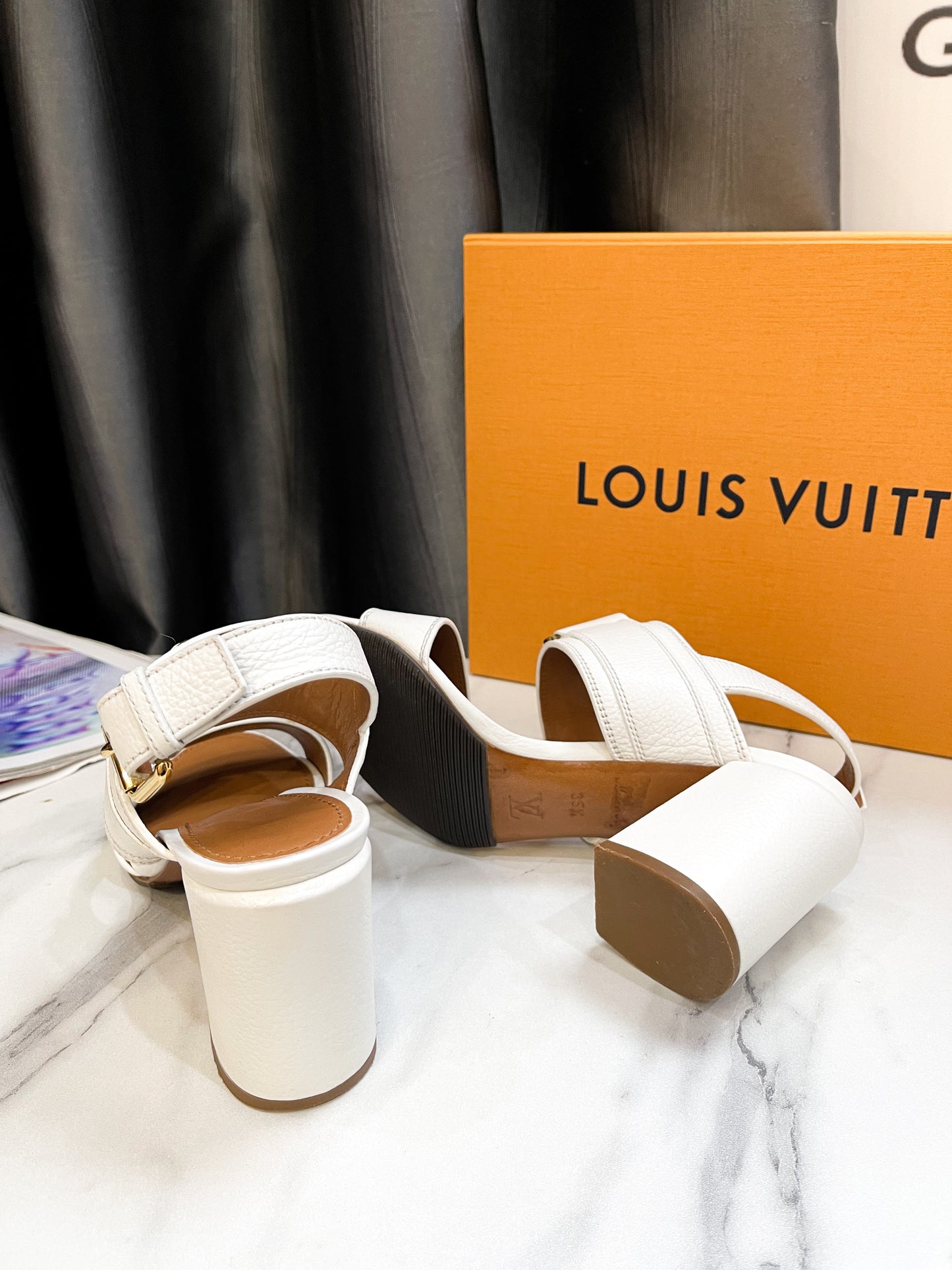 White LV Sandal