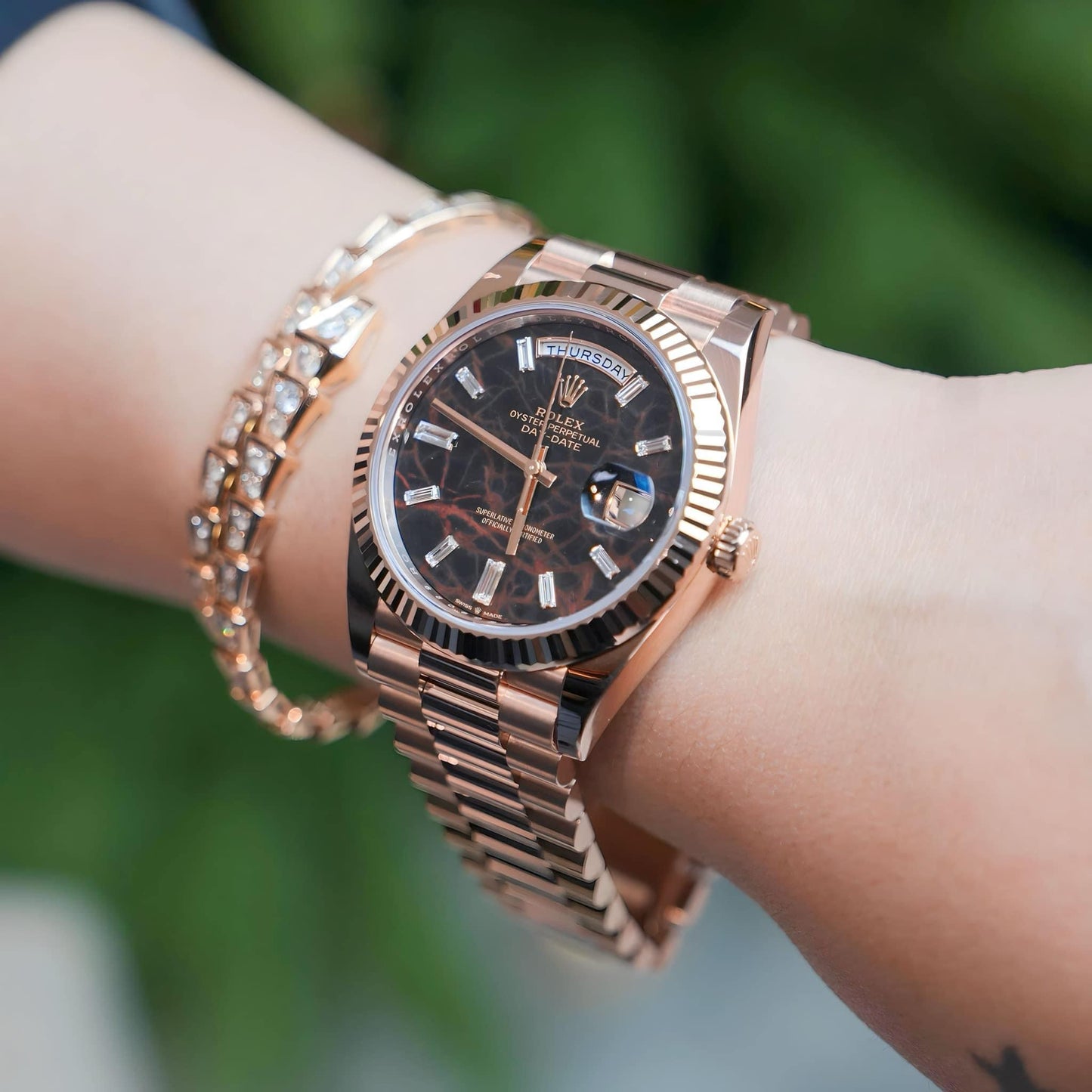 Đồng Hồ Rolex Daydate 228235 Eisenkiesel 40mm