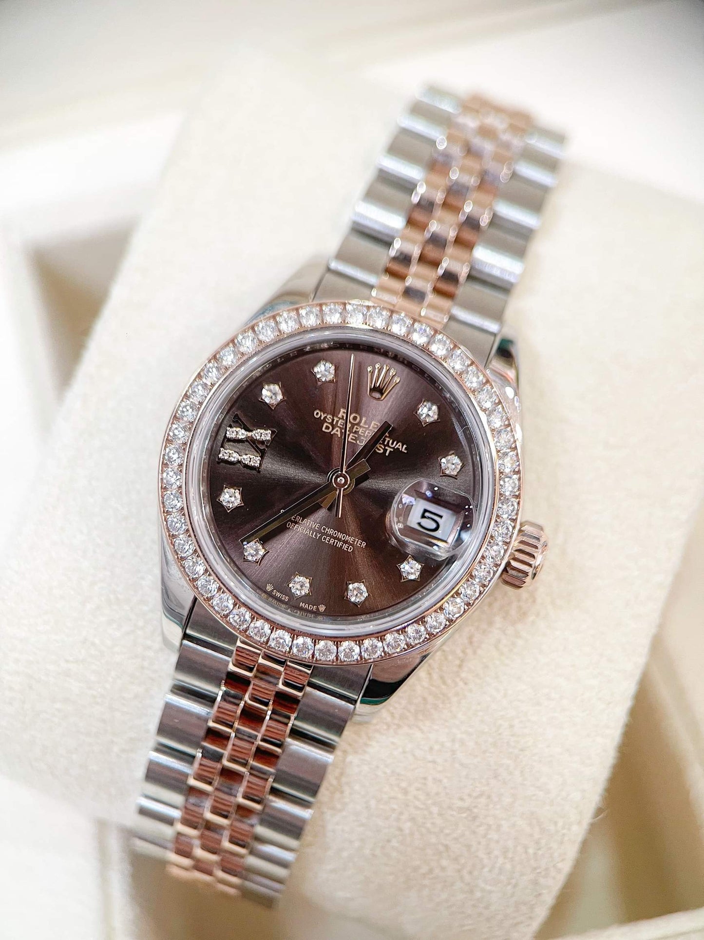 Đồng Hồ Rolex Datejust size 28mm 279381RBR Cọc Số Ngôi Sao