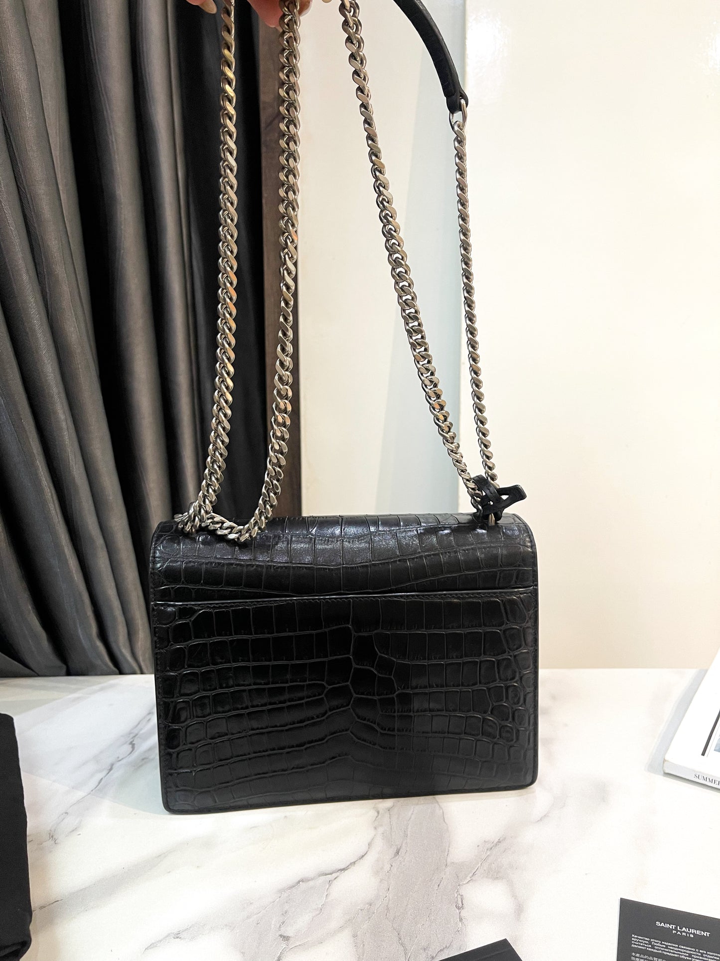 YSL Sunset Croc Size 22